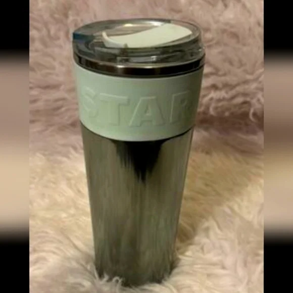 Starbucks Mint Green Stainless Steel Rubber Grip Tumbler.  - Picture 2 of 2